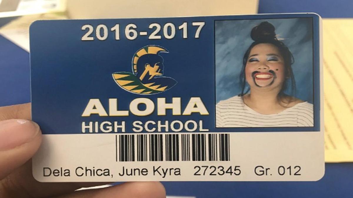 This photo of Oregon high school senior June Kyra Dela Chica’s student ID has taken the Internet by storm this week.