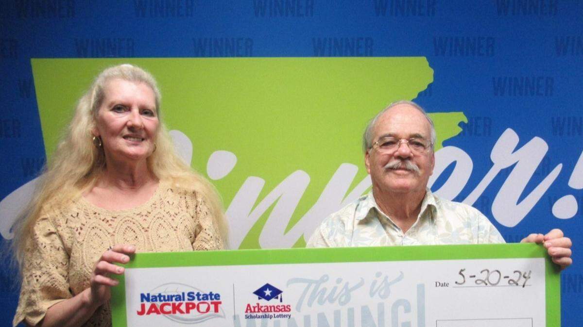 The winner kept the prize amount a secret from his wife until the morning they went to claim it, Arkansas lottery officials said.
