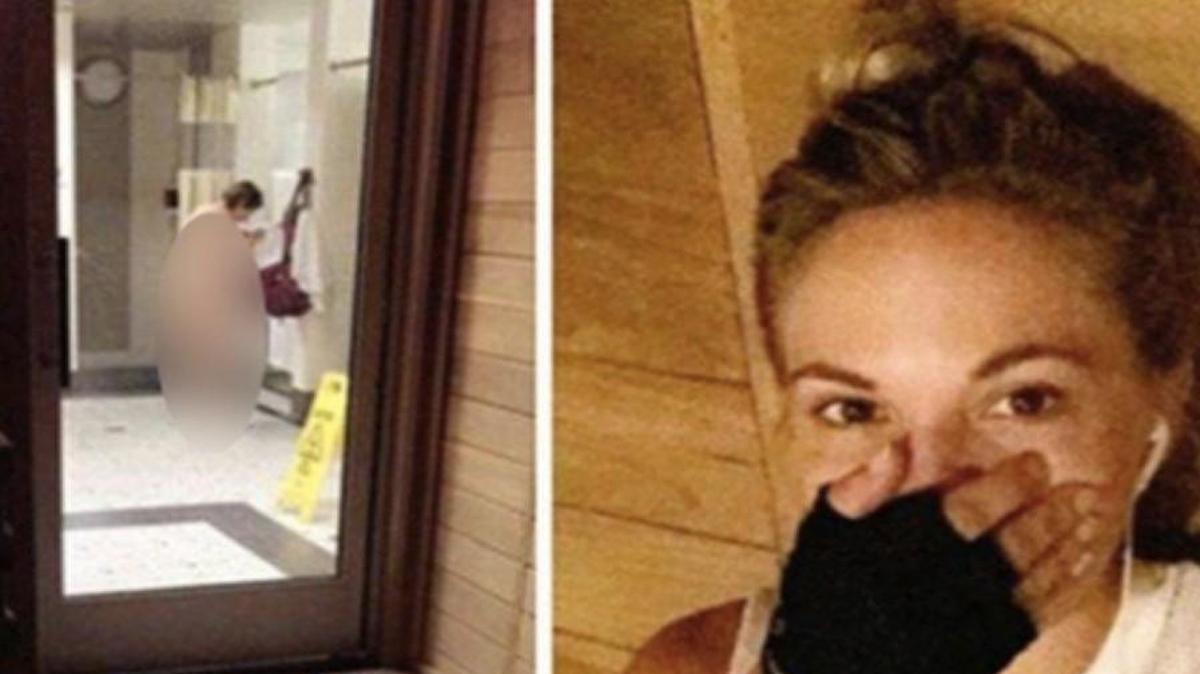 This is the what Playboy Playmate Dani Mathers posted to Snapchat this week that has her in a lot of hot water. The woman’s body was obscured in this version of the pic from the BBC.