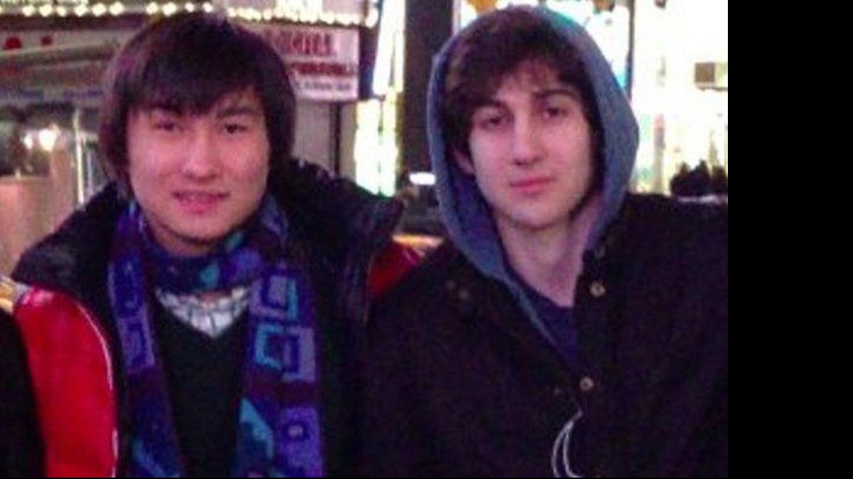 
Dias Kadyrbayev with convicted Boston Marathon bomber Dzhokhar Tsarnaev in Times Square in New York
