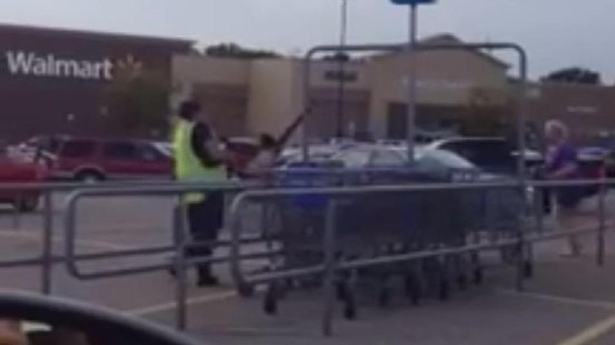 An altercation between a monkey in a diaper and a Wal-Mart worker in Ohio has gone viral after video was posted to Facebook.