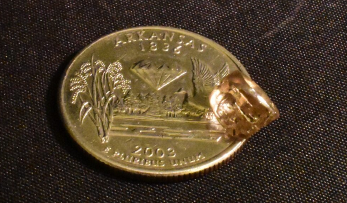 The man who found the diamond said it “looked like a metal piece of glass.”
