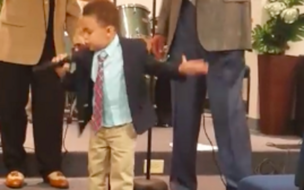 Little Caleb Tyler Serrano is a viral sensation.