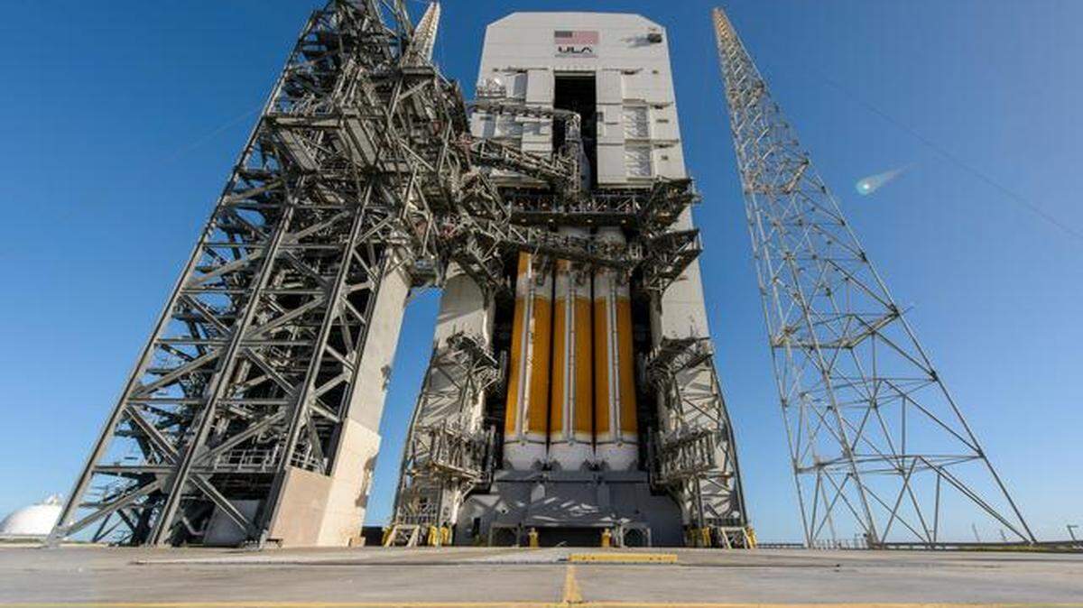 
In this photo provided by NASA, preparations were underway Wednesday for today’s scheduled launch of the Orion space capsule.

 
