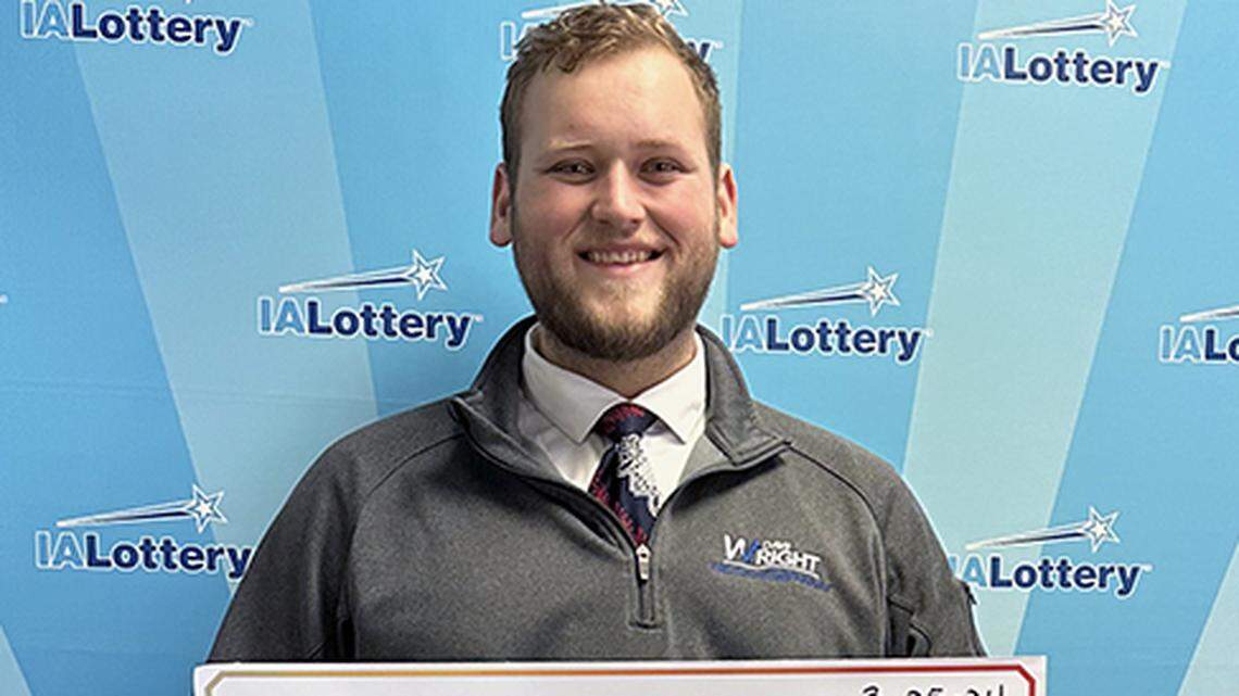 Hunter Rodibaugh won a $50,000 prize playing the Iowa Lottery’s Monopoly game.