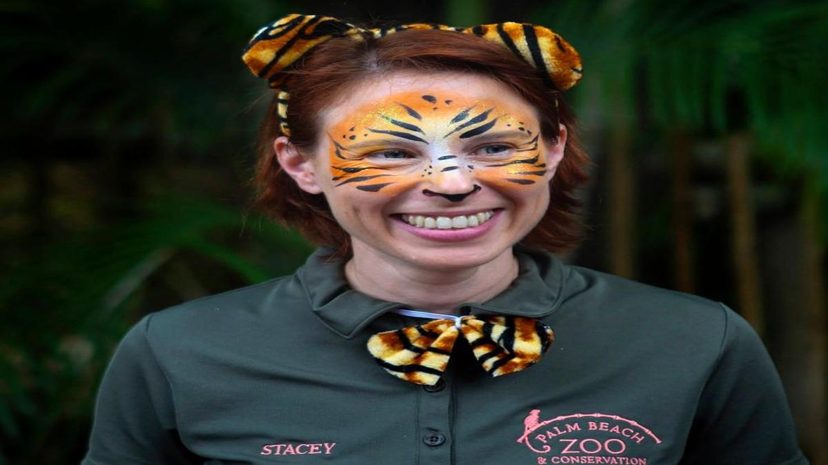Stacey Konwiser during the dedication of the new tiger habitat at the Palm Beach Zoo
