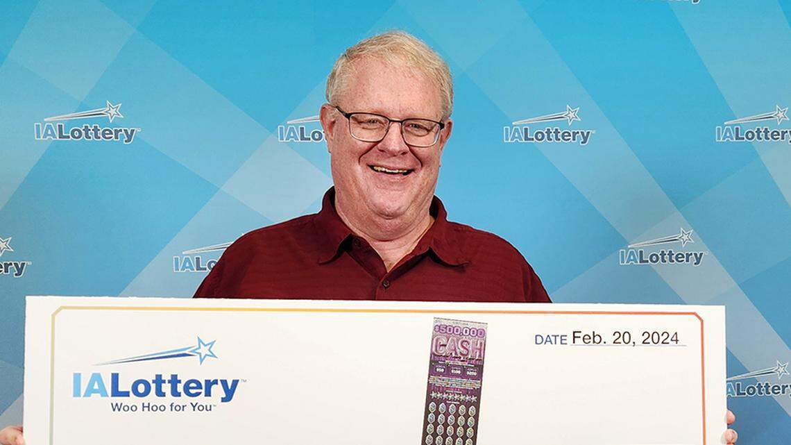 Kevin Frey, of North Hampton, won $500,000 in an Iowa Lottery scratch-off game.