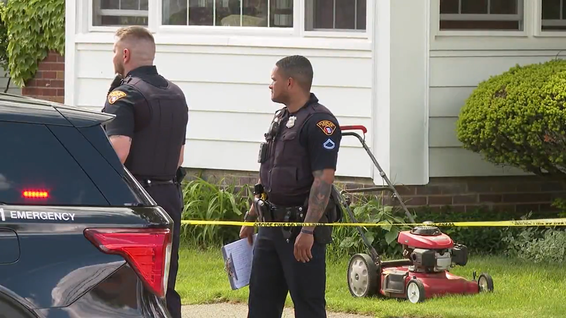 An Ohio man was killed while cutting his grass, police said.