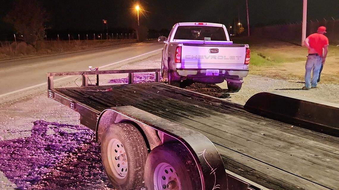 Officers said they recovered the stolen trailer and found a truck used to steal it.