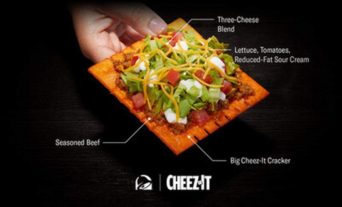 Taco Bell’s new Big Cheez-It Tostada is made with a supersized Cheez-It cracker.