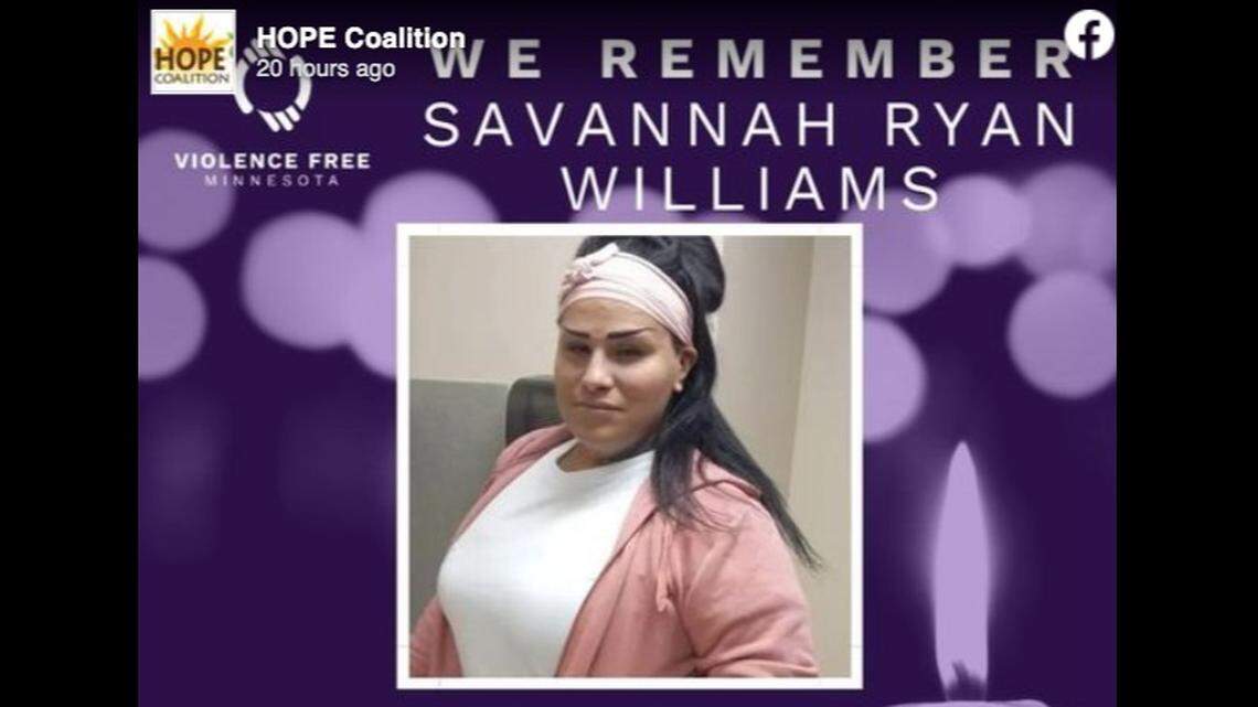 Savannah Ryan Williams, described as a beloved member of the Minnesota transgender community, was found dead Nov. 29.