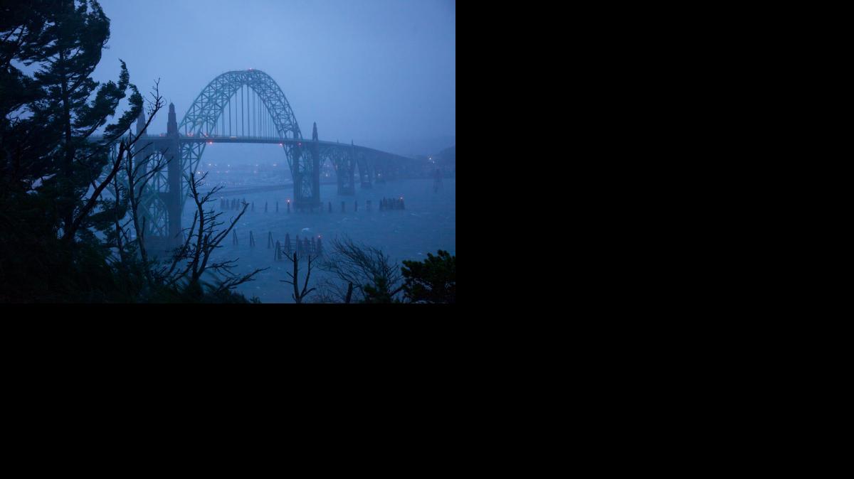 
The Yaquina Bay Bridge in Newport, Ore. 
