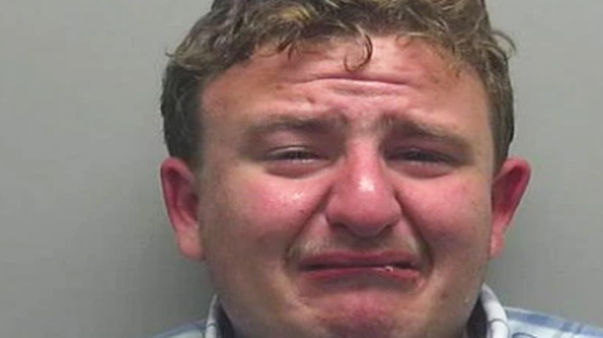 Anthony J. Zingale cried in his mugshot after being arrested for sexual assault over the Memorial Day weekend.