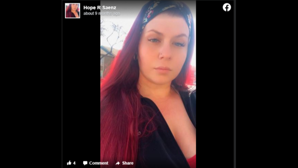 Hope R. Saenz was killed during a shootout with two men trying to break into her home, police say.