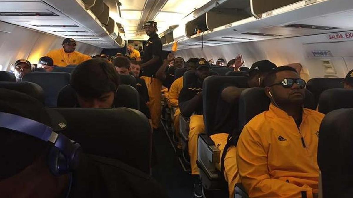 The football team for Kennesaw State University took its first plane trip over the weekend.