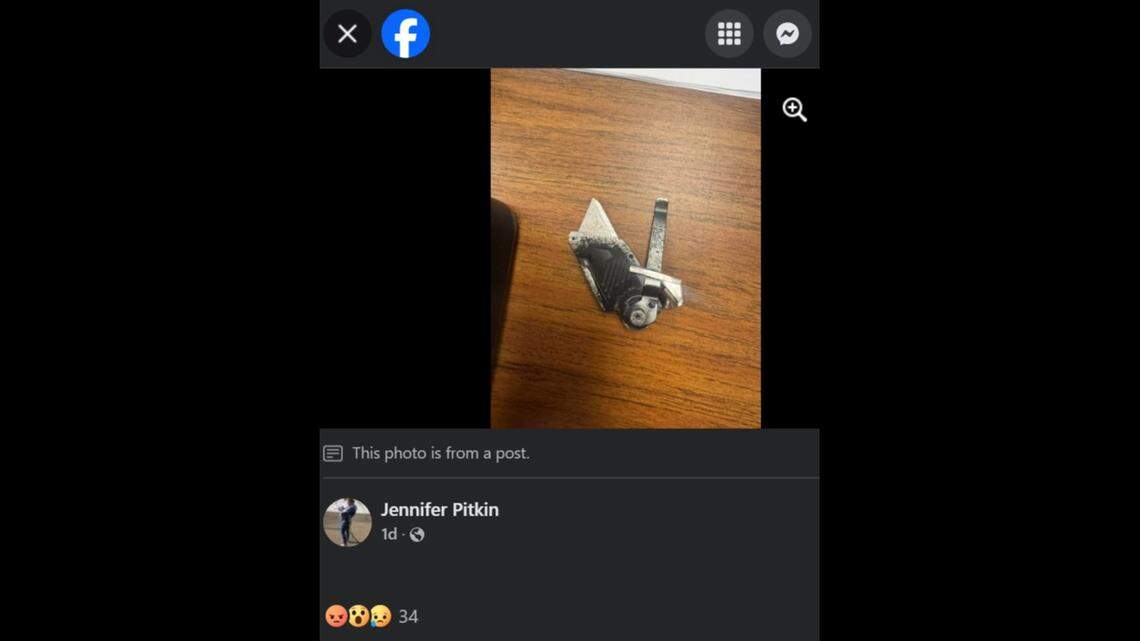 A concerned mother shared a photo of the open box cutter she said was thrown at her 15-year-old daughter as she walked in her Iowa high school’s homecoming parade.