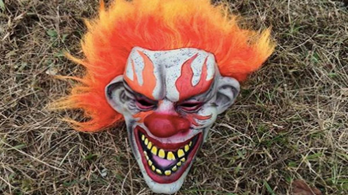 Someone wore this clown mask to scare a friend in Rolla, Mo.