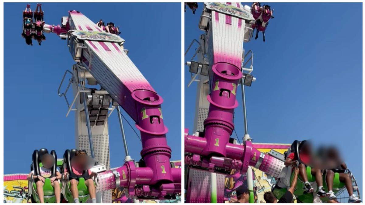 A ride unexpectedly stopped at the Arkansas State Fair, leaving riders hanging upside down.