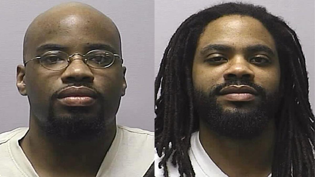 
In this combination of 2013 photos provided by the Kansas Department of Corrections, is Reginald D. Carr, left, and Jonathan D. Carr. The Kansas Supreme Court in July 2014 overturned the death sentences of the two brothers convicted of capital murder in a crime spree in Wichita in 2000 including robbery, rape, forced sex and four fatal shootings in a snow-covered soccer field. 
