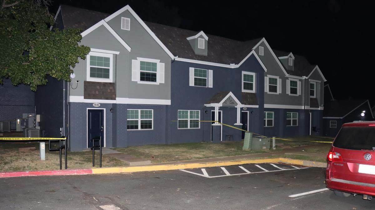 A man is accused of fatally shooting his son, also injuring his girlfriend.