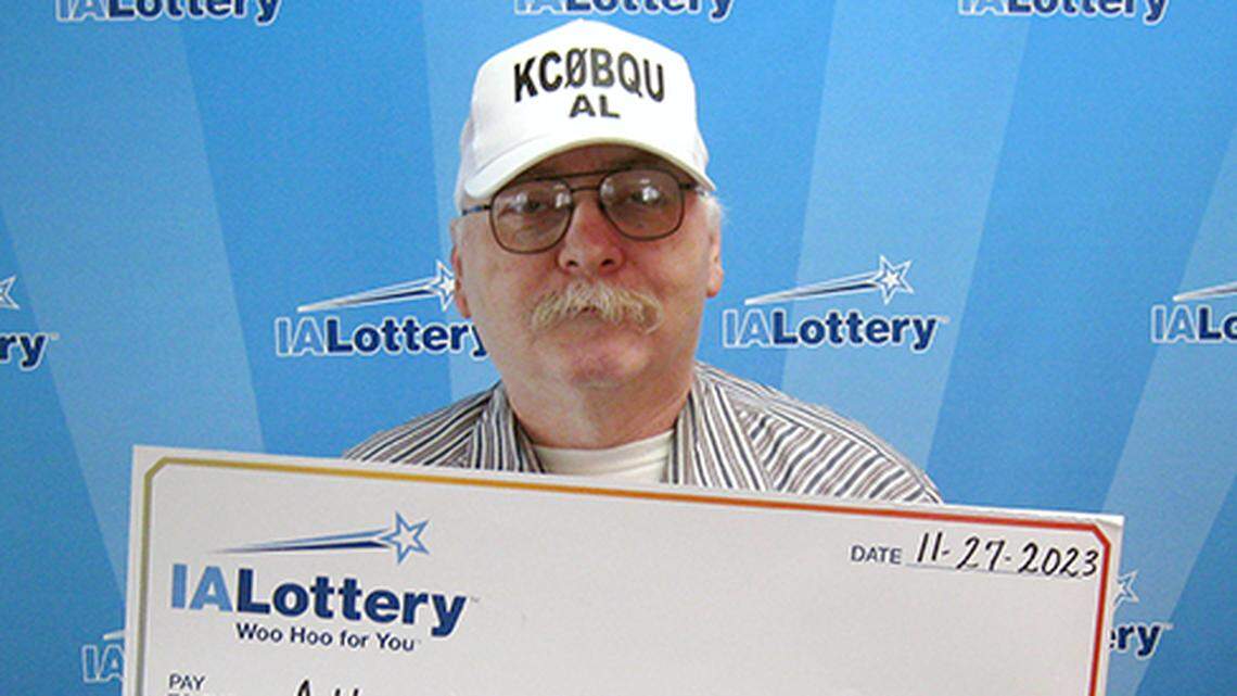 Allen Walker won a $100,000 prize in the Iowa Lottery’s $100,000 Mega Crossword scratch-off game.