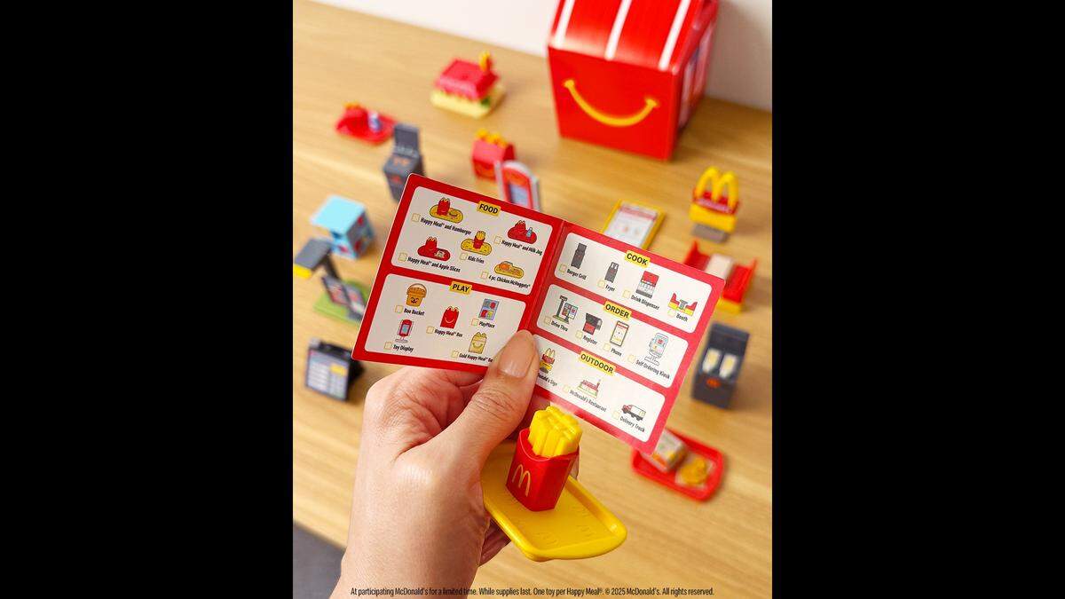 McDonald’s new Lil McDonald’s Happy Meal includes one of 21 miniature toys, the restaurant said.