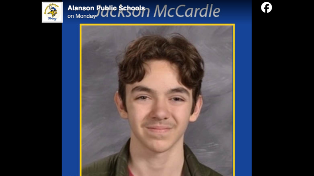 Jackson McCardle, 14, drowned Aug. 3 at Sturgeon Bay Beach, authorities say.