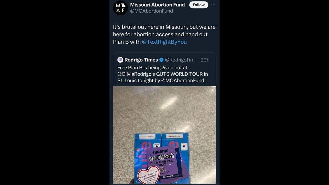 Olivia Rodrigo fans are cheering on the pop icon’s “bold” move to hand out contraceptive packets at her GUTS World Tour stop in St. Louis, Missouri.