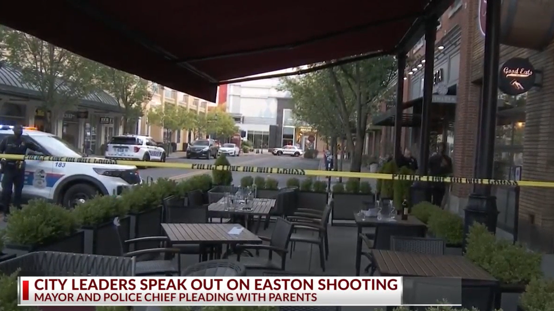 Two teenagers arrested after Easton Town Center shooting leaves one juvenile dead.