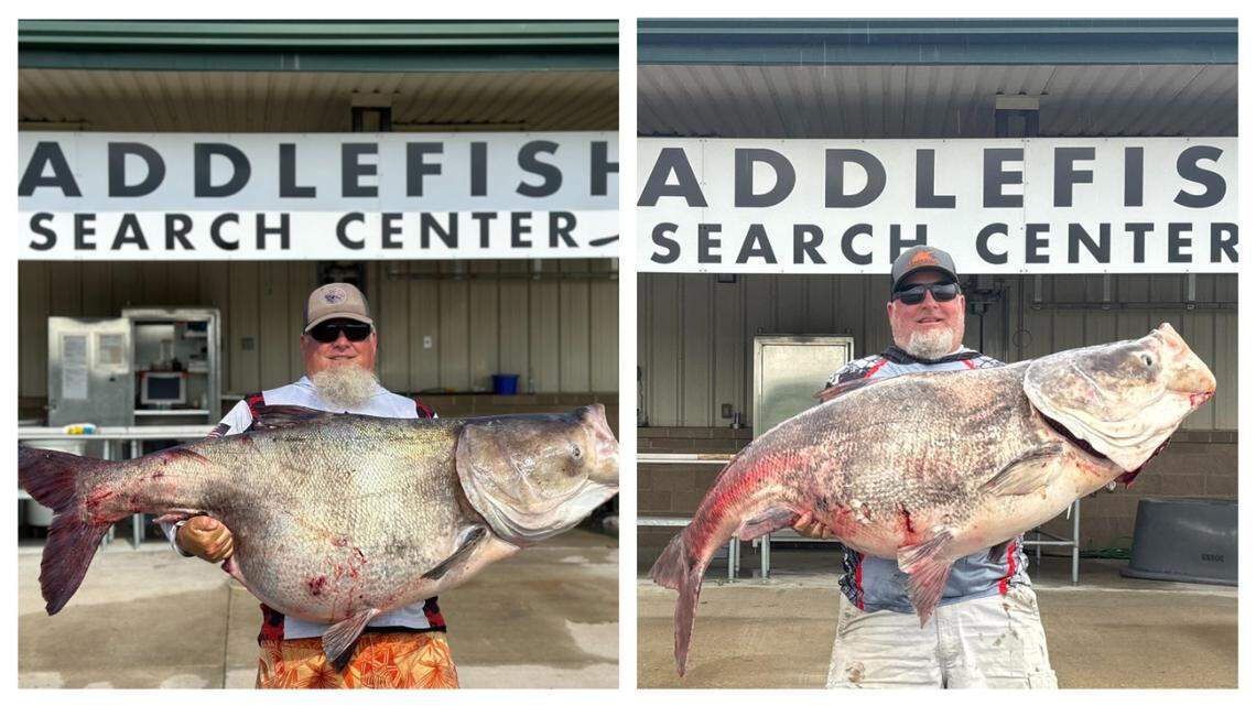 Bryan Lee Baker caught a 118-pound bighead carp, breaking his own record.