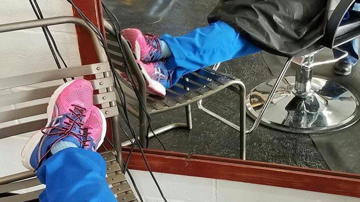 Hair stylist Ashley Bolling’s photo of her client’s shoes and an emotional Facebook essay about nurses have gone viral.
