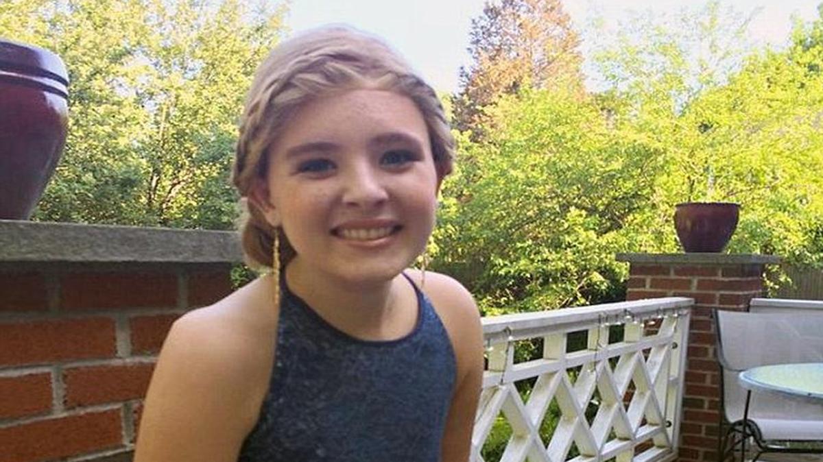 This is how Catherine Malatesta’s friends remember her — happy at junior prom last year. Catherine died in August 2015 of cancer, just a few weeks after prom.