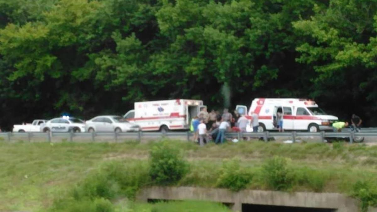 This photo of a fatal motorcycle crash in Kentucky earlier this week has gone viral because some people believe that white shadow in the middle of the photo is the victim’s spirit.