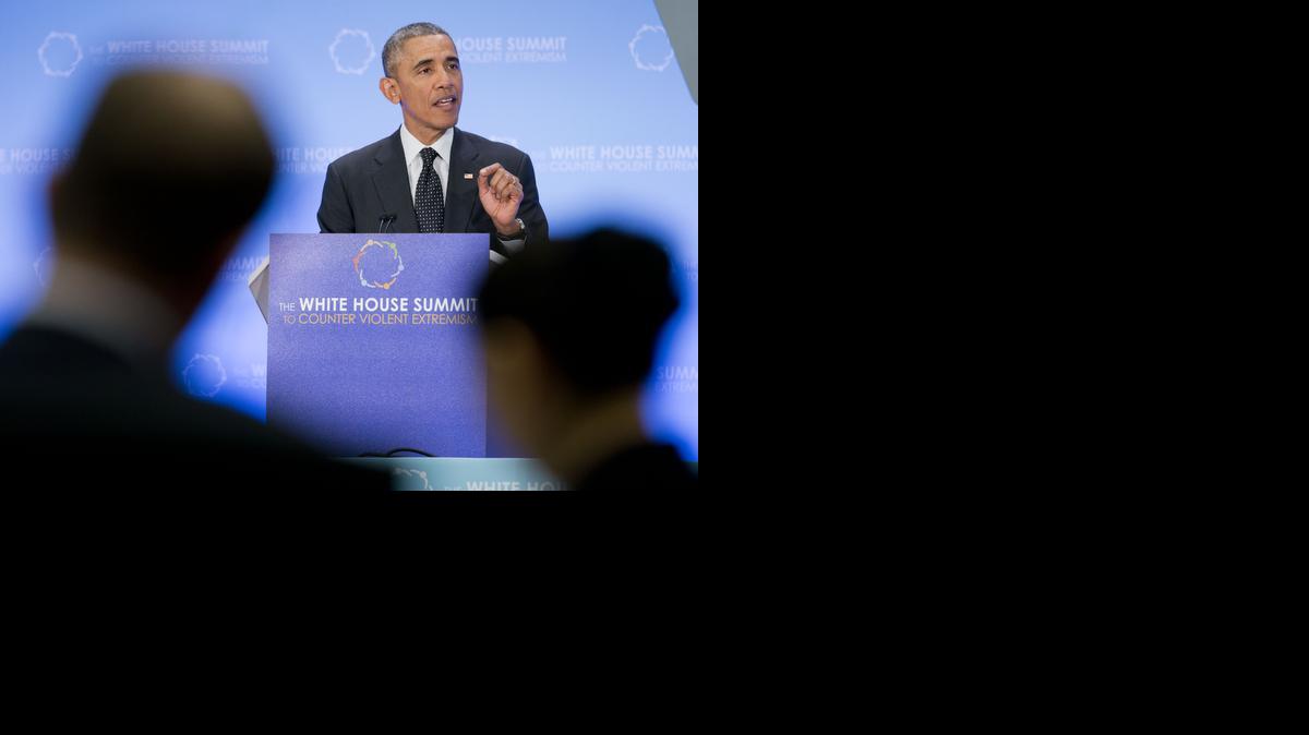 
President Barack Obama speaks at the Countering Violent Extremism (CVE) Summit, Thursday
