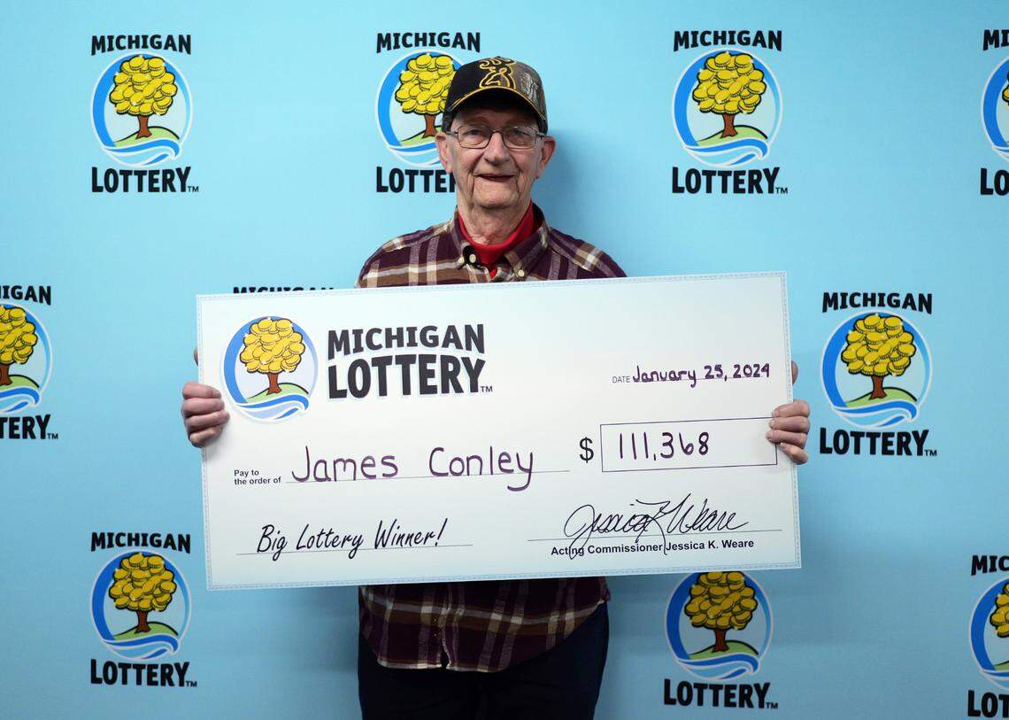 James Conley, 84, scored a big prize after playing a Jackpot Slots Fast Cash game Jan. 16 in Walkerville, Michigan.