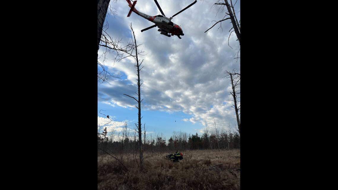 A 61-year-old hunter was rescued in Michigan after falling from a tree stand, officials say.