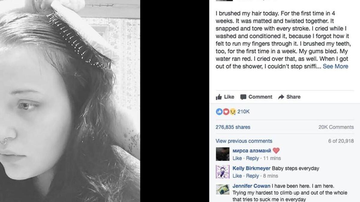 A Facebook post written by teenager Katelyn Marie Todd has encouraged others to speak openly about an extremely emotional topic - depression.
