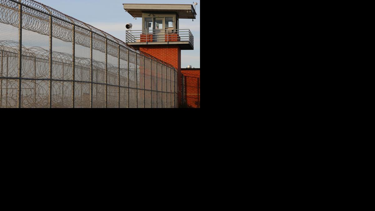 
A guard tower on the fence line at North Central Unit at Calico Rock, Ark. 
