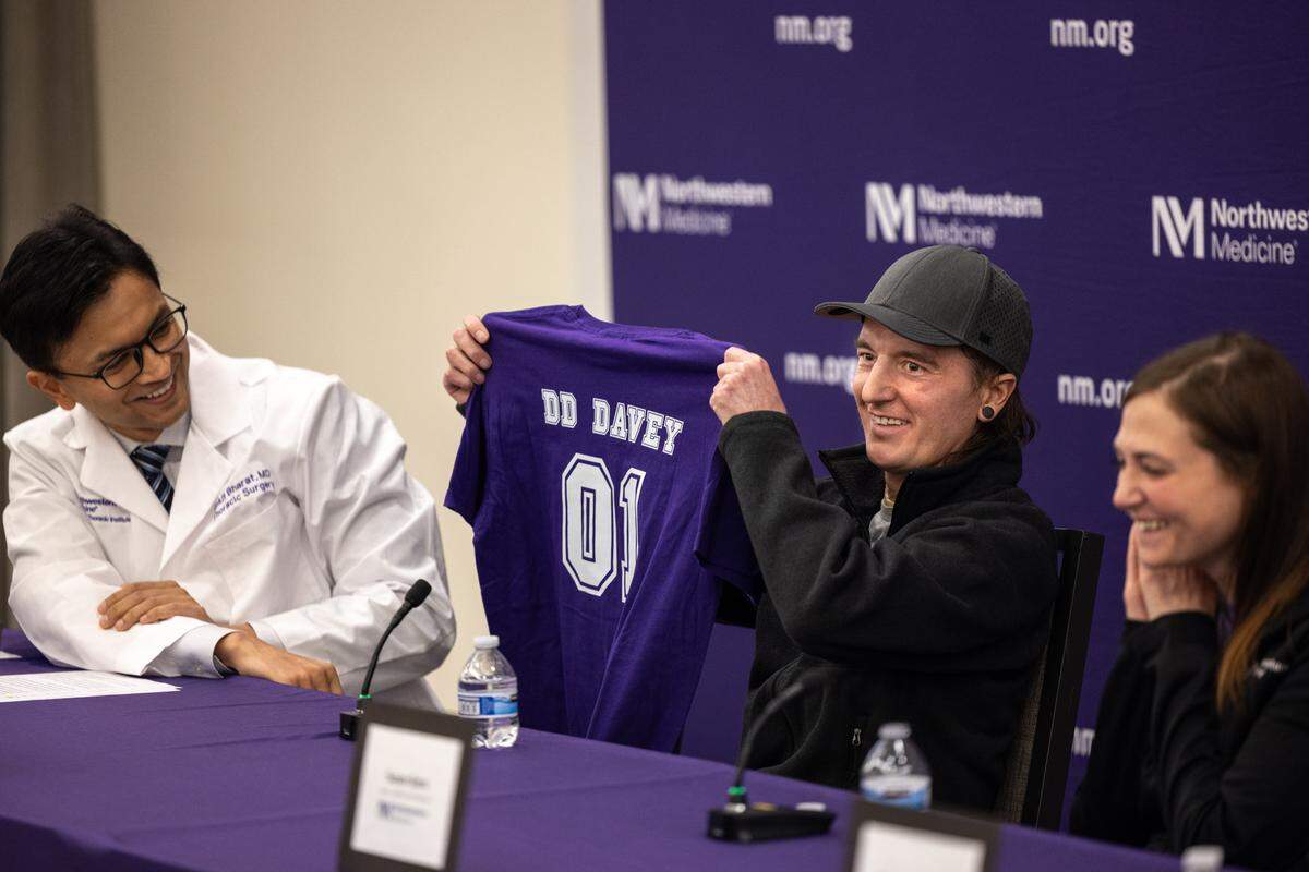 Bauer had two DD breast implants in his chest to hold his heart, coining the nickname “DD Davey,” he said.