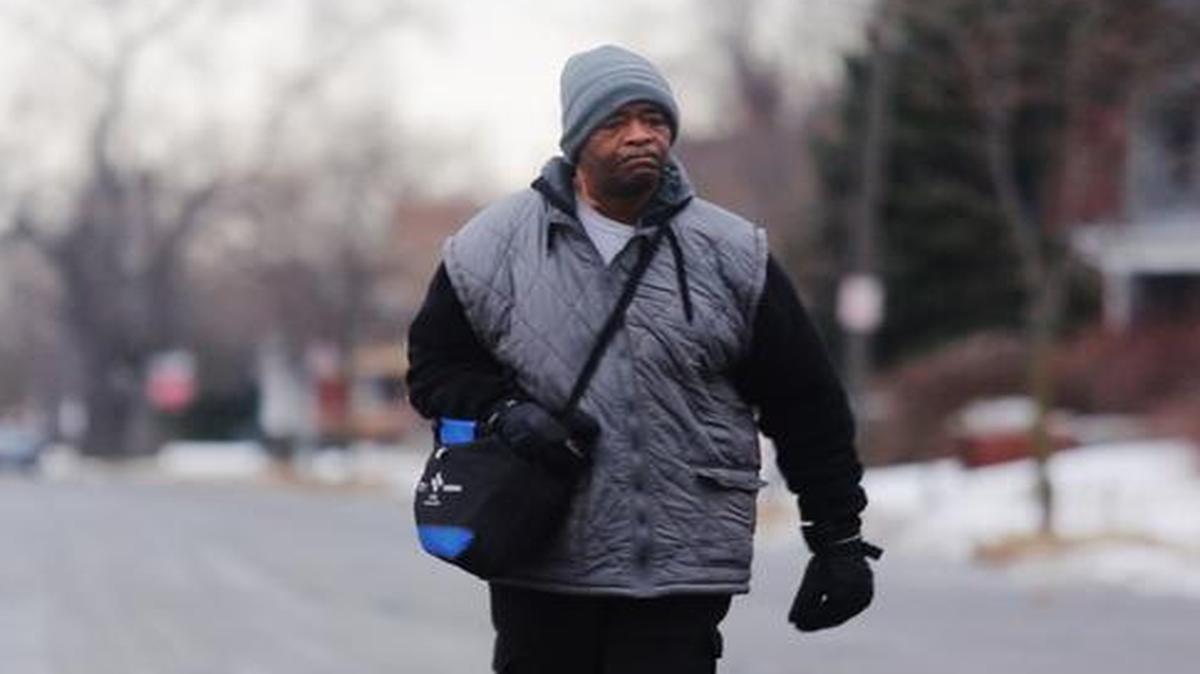 
James Robertson, 56, walking to work on Jan. 29
