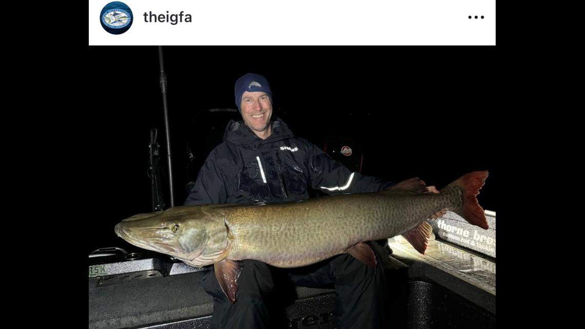 Art Weston caught a 138-centimeter muskellunge, which the International Game Fish Association said could be a world record.