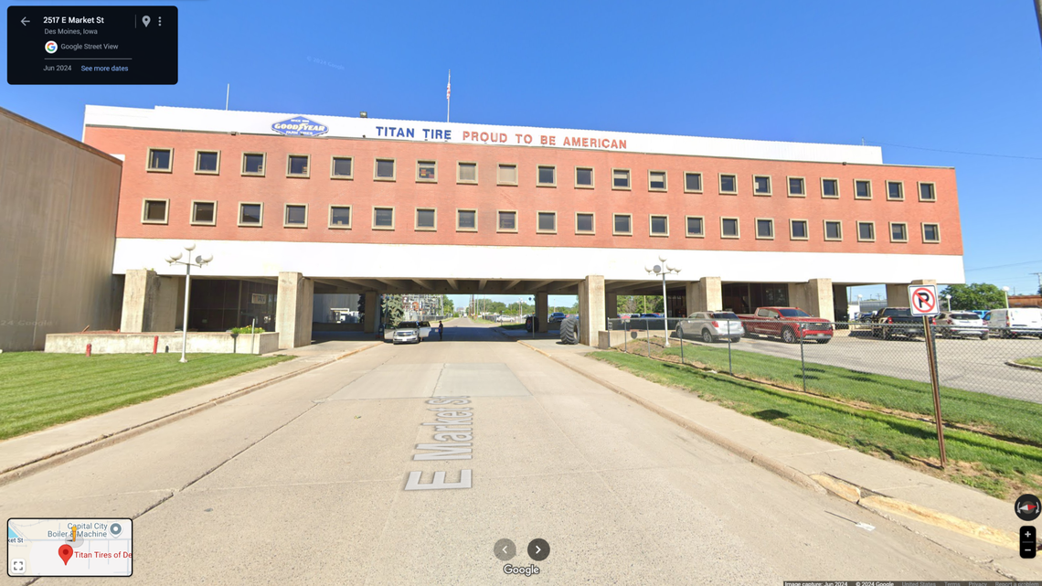 The woman was employed at the Iowa facility through a Midwest staffing agency, Titan International said.