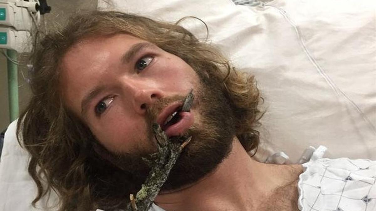 Natty Hagood in the hospital.