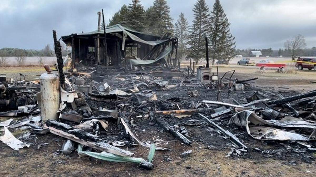 Investigators said the Maple Forest Township home is a total loss.