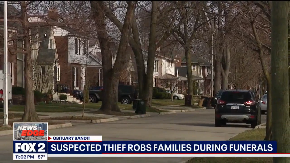 A Michigan man was arrested after police say he used obituaries to target homes to break into.