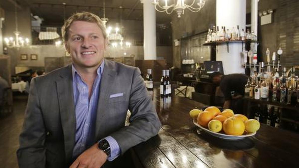 
Jayson Seaver in New York's Harding's restaurant, of which he is a part owner

