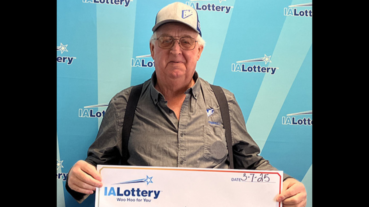 The man won the top prize on a “$100,000 Mega Crossword” scratch-off ticket.