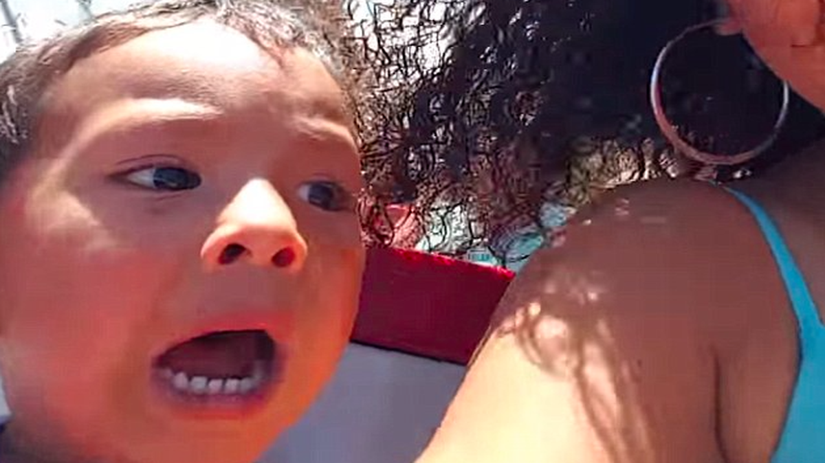 Poor little Rick. He shrieked a grown-up word while taking a ride on a kiddie roller coaster.
