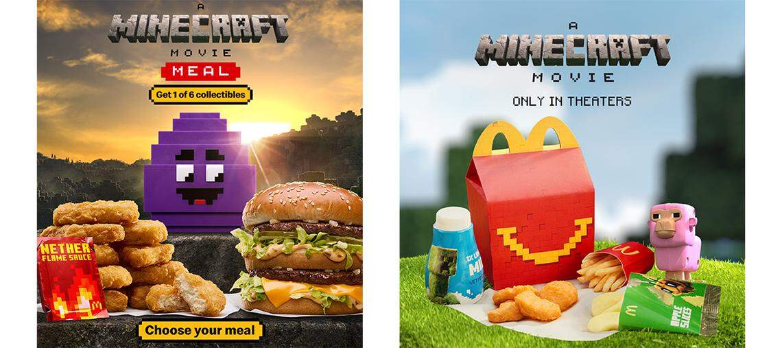 McDonald’s A Minecraft Movie meal and Happy Meal are available for a limited time.