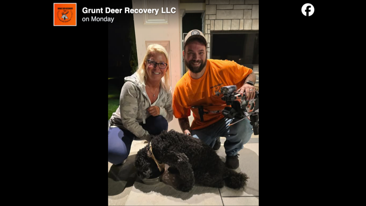 Pumpkin, a 15-year-old Portuguese water dog, vanished for more than a day in Ohio until a thermal drone operator found her alive.